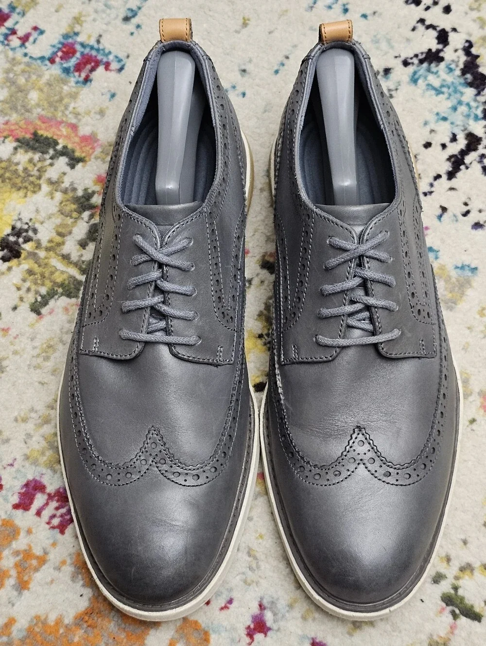 Cole Haan Men's Shoes Size 10.5 Grand Evolution Wingtip Dress Oxfords Gray
